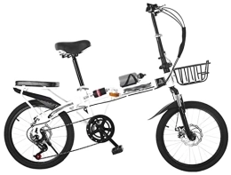  Folding Bike Folding Bicycle 20 Inch / 22 Inch Male and Female Student Adult Work Ultra-Light Portable Variable Speed Shock-Absorbing Bicycle B, 22 inches