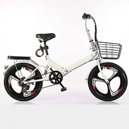 ASPZQ Folding Bike Folding Bicycle, 20-Inch Women's Ultra-Light Portable Male And Female Adult Small Variable Speed Student Bicycle, B