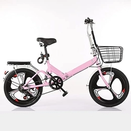 ASPZQ Folding Bike Folding Bicycle, 20-Inch Women's Ultra-Light Portable Male And Female Adult Small Variable Speed Student Bicycle, D