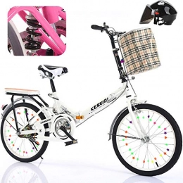 WellingA Bike Folding Bicycle Adult 16 Inch Children Ultra Light Aluminum Alloy Mini Portable Bicycle Suitable For Traveling In The Wild City, 003