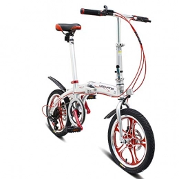 ruoxi Bike Folding Bicycle Adult Mini Variable Speed Car Double Disc Brake Folding Bicycle - 16 Inch - three colors