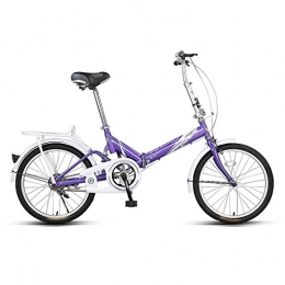 LI SHI XIANG SHOP Folding Bike Folding bicycle adult student light carrying 20-inch mini bike ( Color : Purple )