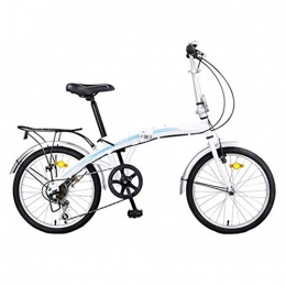 HUIHUAN Folding Bike Folding Bicycle, Featuring Front and Rear Fenders, Rear Carry Rack, and Kickstand with 7-Speed Drivetrain This Quality Folding Bike is an Ideal Companion for Your Life