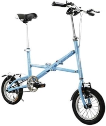 FHKBB Folding Bike Folding Bicycle-Folding Car 12 Inch V Brake Speed Bicycle Male And Female Children Bicycle Student Bicycle, White (Color : Blue)