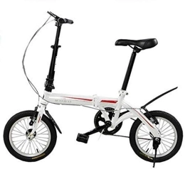 FHKBB Folding Bike Folding Bicycle-Folding Car 14 Inch V Brake Speed Bicycle Male And Female Children Bicycle Mini Folding Bicycle Lightweight And Portable, Red (Color : White)