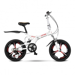 BIKESJN Folding Bike Folding Bicycle for Adult Mountain Bike 20 Inch Portable Bicycle Shock-absorbing Male And Female Students Bicycle City Bicycle Road Bike ( Size : One machine wheel black )