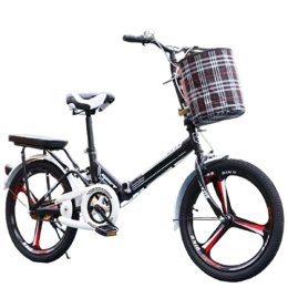 LFFME Folding Bike Folding Bicycle Men's And Women's 20-Inch Shock-Absorbing Adult Light Portable Bicycle Student Bicycle, D, 20