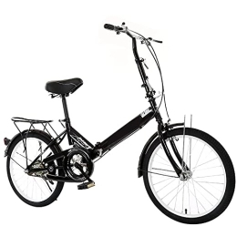 ASPZQ Folding Bike Folding Bicycle, Mini Portable Commuter Bike 20-Inch Male And Female Adult Primary And Secondary School Students, Children, Big Children's Bicycles, Black