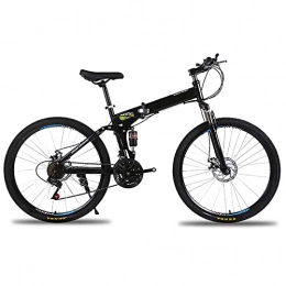 ASPZQ Bike Folding Bicycle, Mountain Adult 24 Inch, 26 Inch Variable Speed Bicycle Mountain Bike Adult Student Lightweight Bike, C, 26 inches