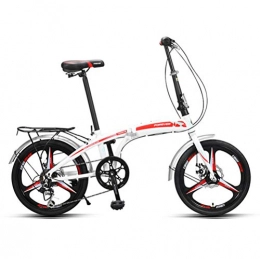 XIAXIAa Bike Folding Bicycle, Portable Bicycle, 20-inch Wheels, 7-Speed Integrated Wheel, Dual Mechanical Disc Brake Bicycle, Ultra-Light and Portable, Available for Men / Women / B / As Shown