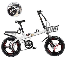 KJHGMNB Bike Folding Bicycle with ABEC-Chrome Steel Bearings Inside, Light Riding Experience, Variable Speed Folding Double Shock Absorbers, Folded in Ten Seconds, Can Be Carried into The Office Or Car Trunk