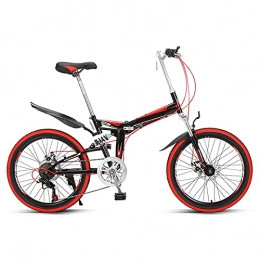 Fei Fei Folding Bike Folding Bicycles, 22-Inch Mountain Bike High Carbon Steel Aluminium Alloy Outdoor Bicycle for Daily Use Trip Long Journey / C / 22inch