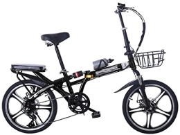  Folding Bike Folding Bike 16 / 20 Inch 7-Speed Folding Bike Carbon Steel Folding Bicycle with Double Disc Brake Folding Bikes City Bike City Folding Bike Outdoor Sports C, 20 inches