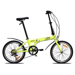 TYXTYX Bike Folding Bike 20 Inch 6 Speed Bicycle Adult Students Ultra-Light Portable Women's City Riding Mountain Cycling for Travel Go Working