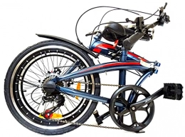 NIF Bike Folding Bike, 20 Inch Comfortable Lightweight 7 Speed Disc Brakes 5'2" 6' Unisex (RED)