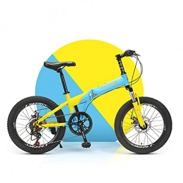 Fei Fei Bike Folding Bike 20 Inches, Variable Speed Wheel, Dual Suspension Folding Mountain Bike, Adult Student Lady City Commuter Outdoor Sport Bike / A