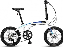 LZZB Folding Bike Folding Bike 20 Inches, Variable Speed Wheel, Dual Suspension Folding Mountain Bike, Adult Student Lady City Commuter Outdoor Sport Bike, a, 20Inch