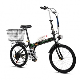 Fei Fei Bike Folding Bike 20 Inches, Variable Speed Wheel, Dual Suspension Folding Mountain Bike, Adult Student Lady City Commuter Outdoor Sport Bike / Black / 20inch