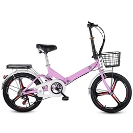 TYXTYX Folding Bike Folding Bike, 20inch 6 Speed Portable Bikes, Double Disc Brake Mountain Bicycle Urban Commuters for Adult Teens