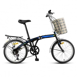 Folding Bike,Adjustable Lightweight High-Carbon Steel with Anti-Skid And Wear-Resistant Tire Foldable Compact Bicycle for Adults Student Outdoor Activities,Black