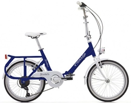 Cicli Cinzia Folding Bike Folding Bike Cicli Cinzia Sixtie's, alloy frame, 20 inches wheels, size 40 (Blue, H40)