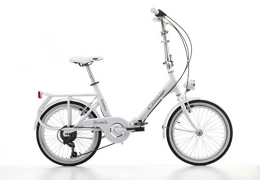 Cicli Cinzia Bike Folding Bike Cicli Cinzia Sixtie's in Aluminum 20 Inch with Shimano 6 Speed White