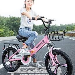  Folding Bike Folding Bike, Foldable Bicycle for Adult Student, Ultra-Light Portable Women's City Mountain Cycling for Outdoor Sports(Size:16inch, Color:Pink)