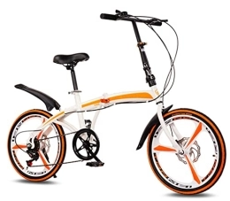  Folding Bike Folding Bike Folding Bike City Bike, Ultra Light Portable Folding Bike, Retro Style City Bikes Foldable Trekking Bike Light Bike, Adult Men and Women Outdoors Riding Trip C, 20 inches