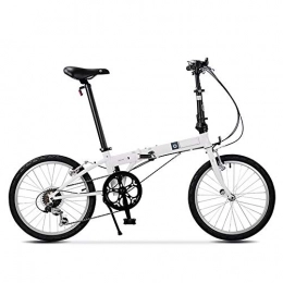 CHEZI Folding Bike Folding Bike Folding Gear Shock Absorption Automatic Closure Casual Cycling Students and Students 20 Inches 6 Speeds