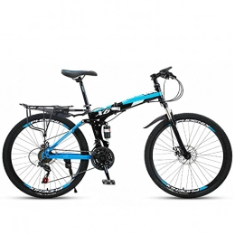 Fei Fei Bike Folding Bike for Adults, 24" 26" 27.5" Mountain Bikes, Adult Mountain Trail Bike, Bicycle, High-Carbon Steel Frame Dual Full Suspension Dual Disc Brake / D / 27.5inch