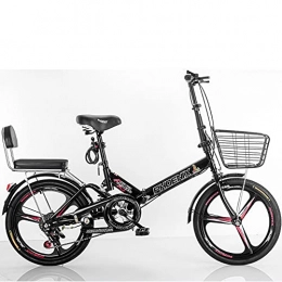 Fei Fei Folding Bike Folding Bike for Adults, Adult Mountain Bike, 16 20-Inch Wheels, Mens / Womens Alloy Frame, Disc Brakes, Multiple Colours / Black / 20inch