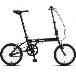 Fei Fei Folding Bike Folding Bike for Adults, Adult Mountain Bike, High-Carbon Steel Frame Dual Full Suspension Dual Disc Brake, Outdoor Bicycle for Daily Use Trip Long Journey / Black
