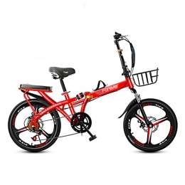 Fei Fei Bike Folding Bike for Adults, Mountain Bikes 20 Inches Three Knife Wheel Mountain Bicycle Dual Disc Brake Bicycle / A / 20inch