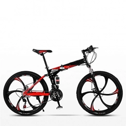 Fei Fei Bike Folding Bike for Adults, Mountain Bikes 24 26 Inches Three Knife Wheel Mountain Bicycle Dual Disc Brake Bicycle / A / 24inch