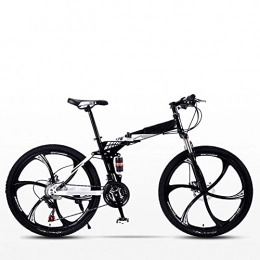 Fei Fei Bike Folding Bike for Adults, Mountain Bikes 24 26 Inches Three Knife Wheel Mountain Bicycle Dual Disc Brake Bicycle / B / 24inch