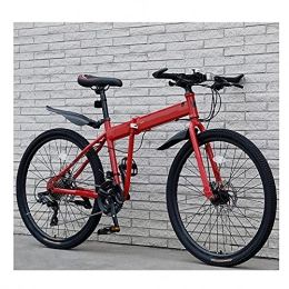 Fei Fei Bike Folding Bike for Adults, Mountain Bikes 24 26 Inches Three Knife Wheel Mountain Bicycle Dual Disc Brake Bicycle / C / 24inch