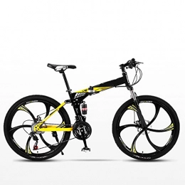 Fei Fei Bike Folding Bike for Adults, Mountain Bikes 24 26 Inches Three Knife Wheel Mountain Bicycle Dual Disc Brake Bicycle / D / 24inch