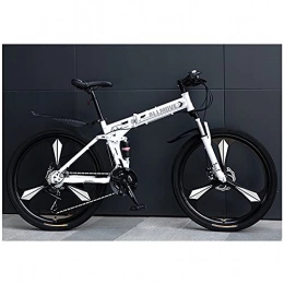 Fei Fei Bike Folding Bike for Adults, Mountain Bikes 24 26 Inches Three Knife Wheel Mountain Bicycle Dual Disc Brake Bicycle Pad / Gray / 21 / 26inches
