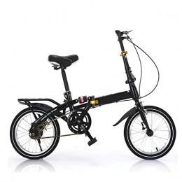 Folding Bike Lightweight Aluminum Frame Mountain Bike 7 Speed Gear Transmission Suitable for Outdoor Cycling,Black