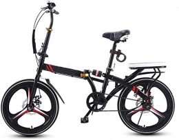 XIN Folding Bike Folding Bike Mountain Bicycle 20in Adult Student Outdoors Sport Cycling High Carbon Steel Ultra-light Portable Foldable Bike for Men Women Lightweight Folding Damping Bicycle ( Color : Single Speed )