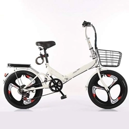 Ffshop Folding Bike Folding Bikes 20-Inch Folding Speed Bicycle - Student Folding Bike For Men And Women Folding Speed Bicycle Damping Bicycle, shockabsorption (Color : Black, Size : Shockabsorption) Damping Bicycle