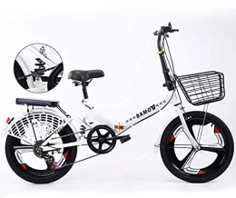 FMOPQ Folding Bike Folding Bikes 20 inch Variable Speed Bicycle Lightweight Suspension Anti-Slip for Men and Women with Load-Bearing Rear Frame 6-27 D1 fengong Titaniu