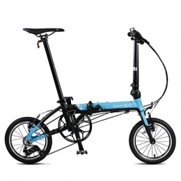 Folding Bikes Bike Folding Bikes Bicycle Foldable Bicycle Road Bike Mini Bike Mountain Bike Variable Speed Bike 14 inches load bearing 85kg (Color : Blue, Size : 119 * 60 * 91cm)