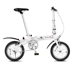 Folding Bikes Bike Folding Bikes Bicycle Folding Bicycle Unisex Mini Adult Bicycle Portable Small Wheel Bicycle (Color : White, Size : 115 * 27 * 80cm)