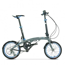 Folding Bikes Bike Folding Bikes Bicycle Freestyle Boys And Girls Bike Variable Speed Classic 16-inch Wheels (Color : Gray, Size : 16 inch)