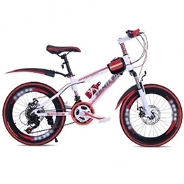 Folding Bikes Bike Folding Bikes Children's Mountain Bike Spring And Summer Wagon 20 Inch Adult Disc Brakes Speed Racing Student Mountain Bike 7 / 21 / 24 Speed (Color : Red+white, Size : 7 speed)