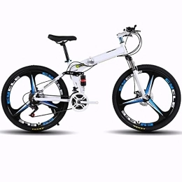 ASPZQ Folding Bike Folding Bikes, Fold Up Bikesmen And Women Universal Folding Variable Speed Bicycle Shockabsorption Bicycle, A, 24 inches