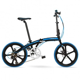Folding Bikes Folding Bike Folding Bikes Folding Bicycle 20 Inch Ultra Light Aluminum Alloy Shift Portable Men And Women Bicycle Student Leisure Light Bicycle One Wheel (Color : Blue, Size : 20inches)