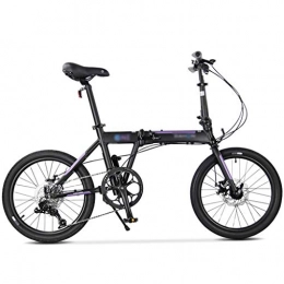 Folding Bikes Folding Bike Folding Bikes Folding Bicycle 20 Inch Ultra Light Speed 9 Speed Student Men And Women Bicycle Outdoor Leisure Cycling Bicycle (Color : Black, Size : 20inches)
