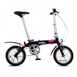 Folding Bikes Bike Folding Bikes Folding Bicycle Mini Ultra Light 14 Inch Bicycle Men And Women Portable Small Wheel Aluminum Alloy Ultra Light Bicycle (Color : Purple, Size : 115 * 27 * 59cm)